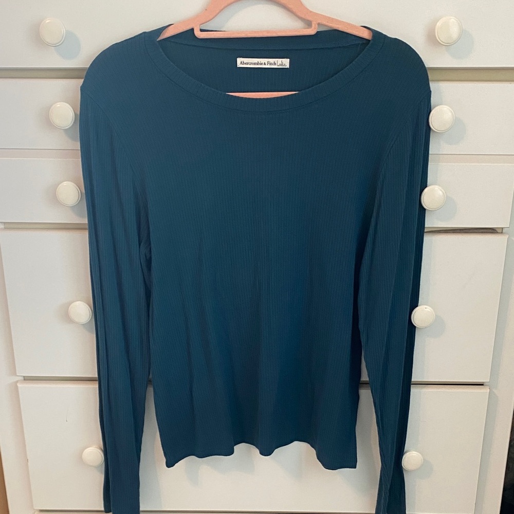 Abercrombie & Fitch Deep Teal Long Sleeve Tee